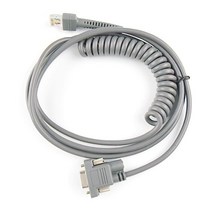 바코드 스캐너 RS232 케이블 나선형 5M(17 피트) 심볼 LS2208AP LS1203 DS6707 접점 어댑터 포함