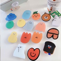 핸드폰 그립 귀여운 스마트톡 6종 거치대 유령, 까망이CM002264