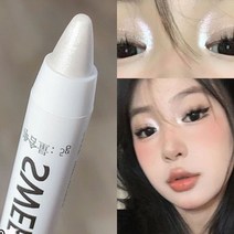 브라이트닝 누에 하이라이터 펜 오래 지속되는 방수 매트 진주 빛 화이트 실버 아이라이너 아이섀도우 스, 02 Pearlescent white