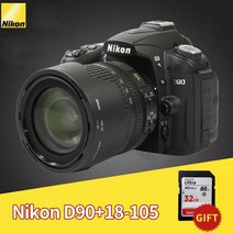 nikon d90 12.3mp dx 형식 cmos 디지털 slr 카메라 18-105mm f3.5-5.6g ed af-s vr dx nikkor 줌 렌즈, 카메라 본체만