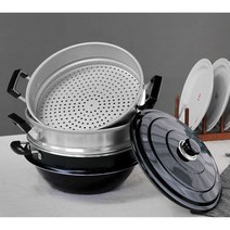 업소용 3단찜기 대형찜솥 킹크랩 대게 생선찜 랍스타 만두찜기 식당, 다용도 3단 찜기 30cm