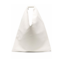 MM6 클래식 재패니즈 레더 토트백 화이트 S54WD0039 P4344 T1003