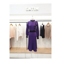 [샤틴] [W몰 ] 배색 포인트 니트 원피스 s214n931