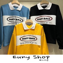 [으니샵] 소프트볼카라긴팔티 여성긴팔티 긴팔티셔츠 봄가을 여자긴팔티 카라티셔츠 학생티셔츠 중고등학생 10대 20대 캐주얼 카라티