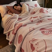무인양품 싱글 밀크 융단 2인 코랄 융단 플란넬 담요 소파, 200x230cm [양면 기모 두껍고 보온성 무정전, 옵션04