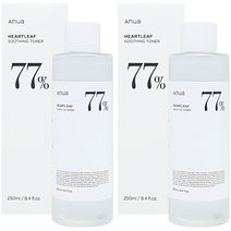 아누아 어성초 77% 수딩 토너 250ml 1+1 피부진정 어성초 여드름스킨, 2개