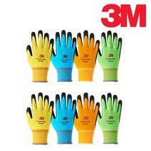 3M 3M장갑 컴포트그립 안전작업용반코팅장갑, 그린S, 1개