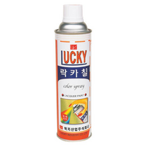 럭키 락카스프레이 형광락카 페인트 윤활방청제 녹방지스프레이 형광도료 칼라락카, 미색, 420ml, 1개