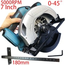 Makita 18V 배터리 사용 무선 전기 원형톱 7 인치 브러시리스 목재 180mm 톱날 각도 조절 가능 절단, 01 no battery