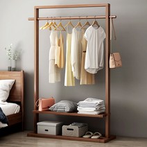 까사미아행거 침실용 간이 집 원목 접이식행거 문 뒤에 빨래 걸이 심플디자인, 우드 원목