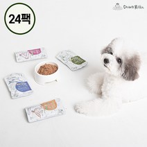 [크라운롤리] 강아지화식 유기농 습식사료 전연령 버라이어티팩 24팩 2.4kg 상온보관, 오리 12개+연어 12개