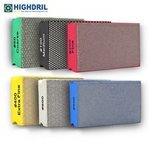 싱크대 대리석 상판 연마 연마기 욕조 코팅 인조 다이아몬드 핸드 폴리싱 패드 스폰지, 2pcs 그릿 50, 3개