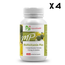 엔젯퓨어헬스 멀티비타민플러스 1500mg 60캡슐, 4개