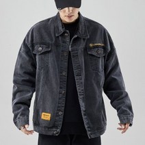 남성 데님 긴판 자켓 간절기 봄 가을 외투 마이 하프