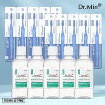 닥터민 투웨이 가글 300ml 2개 외 듀얼헤드 칫솔 휴대용 무알콜 입냄새 제거 추천 100년 의사가문 치과의사 제작, 투웨이가글300ml 5개+듀얼헤드칫솔10개(블루)