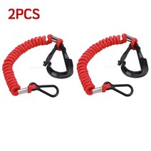 보트엔진 고무보트엔진 전기 소형 Emergency Safety lanyard kill op switch lanyard cord for mercury mercruiser red, 2개