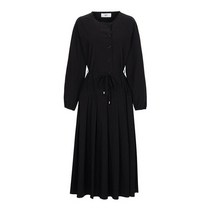 베스띠벨리 플리츠배색라운드넥원피스EO2566BK