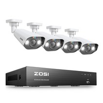 초보자 운전 연수 보조 브레이크 장치 연습 연수봉 ZOSI-4K 슈퍼 HD PoE 비디오 감시 시스템 8CH H.265 + N, 01 8CH NVR 4Cameras_02 2T