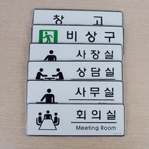 중소기업 사옥 실내 입구 안내 알림판 사무실 안내판, 회의실