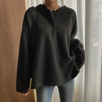 화이트폭스 여성용 차이나 넥 단작 버튼 기모 티셔츠
