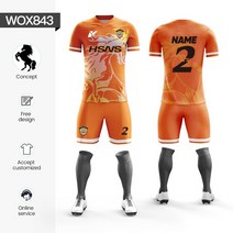 족구유니폼세트 족구복 축구단체복 남성 축구 유니폼 승화 착용 훈련 셔츠 사용자 정의 팀, [15] 4XL, [04] WOX843