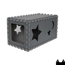 starcat 퍼즐 캣하우스 [터널형] 스타캣 고양이 매트 숨숨집, 다크그레이