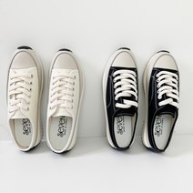 프리센스 캔버스 뮬 스니커즈뮬 블로퍼 운동화 슬리퍼 여성 4cm