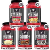 BSN SYNTHA-6 Edge 비에스엔 신타6 엣지 28서빙 1.02kg (2.25lb) 5가지 맛, 바닐라 밀크쉐이크
