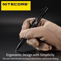 NITECORE-NTP31 CNC 양방향 볼트 액션 전술 펜 텅스텐 스틸 베젤로 깨는 자기 방어 유리, 한개옵션0