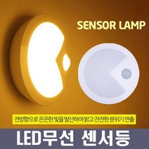 희망우주샵 LED 동작감지 무선 붙이는 센서등 무드등, 1개
