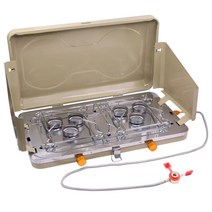 캠핑 스토브 접이식 방풍 가스 스토브 휴대용 듀얼 텐트 스토브 고출력 2구 버너 야외 요리, B