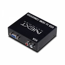 VGA+오디오 to HDMI 변환컨버터HDVI 컨버터 RCA 컴퍼넌트 영상컨버터 PC 프로젝터 영상 음성 LCD 모니터 TV, 본상품