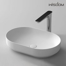 위즈덤 탑볼 세면기 타원형 세면대 세면볼 욕실도기 WD-38577, 1개