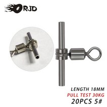 Balanzze 낚시 스위블 3 웨이 커넥터 크로스 라인 크레인 스테인레스 스틸 후크 루어 50 개, 20개 5