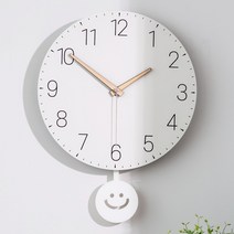 아트박스/루나리스 국산 플라이토 심볼 무소음 인테리어 추 벽시계 30cm, 로즈골드-베어