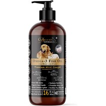 고양이영양제 개와 고양이를 위한 Deluxe Naturals 리치 오메가-3 피쉬 오일 빛나는 털을 천연 EPA DHA 지방산 가려운 피부 완화 관절 기능 지원 면역 및 심장 건, [01] 16 플로리다 온스