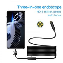 내시경 카메라 AN100 자동차에 대 한 14mm 11mm 렌즈 안 드 로이드 스마트 폰 PC ip67에 마이크로 USB Type-c 검사 124070, 1m_CHINA, 14mm Flexible cord