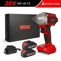 홀쏘 목공용 홀커터 홀쇼 세트 wosai 20v 무선 브러시리스 전기 렌치 임팩트 렌치 소켓 렌치 320n.m 리튬 이온 배터리 핸드 드릴 설치, 20V WS-L8-C2, Israel