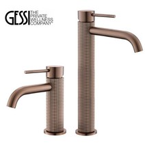 GESSI 모던 디자인 톱니바퀴 모양 세면 수도꼭지 욕실 수전, 로즈골드색