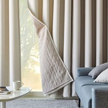 모던하우스 WOW 린넨스타일 3중방한 3도씨커튼 220X240 2장세트 화이트