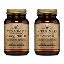 솔가 비타민 D3 5000IU 베지터블 캡슐, 120개입, 2병