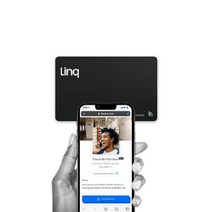 Linq 디지털 명함 스마트 NFC 연락처, 매트 블랙, 1개
