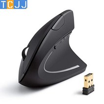 버티컬마우스 블루투스 무선 마우스TCJJ 수직 인체 공학적 무선 마우스 2.4G 충전식 광학 게임 1600 DPI, 02 Battery version, 한개옵션1
