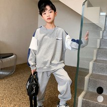 소소키즈 남아 데일리 트레이닝 츄리닝 라운드 맨투맨 티셔츠 유아 아동 키즈 주니어 봄 가을 간절기 나들이 팬츠 운동복 상하세트