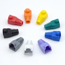티테크 RJ-45 통부트 덮개형 보호캡/TC-BOOT/6파이 사용가능/부트 덮개형/RJ45 커넥터와 랜케이블 연결 부분을 보호/케이블 꺽임및 커넥터 파손을 방지, 주황