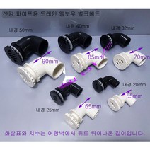 (내경 20mm) LESSO FY 산킹 파이프용 드레인 벌크헤드 엘보우형 (스트레이너 벌크헤드), 화이트