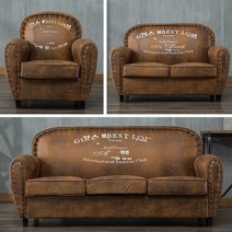 빈티지 엔틱쇼파 3인 거실 4인용 엔틱소파 복고풍 유럽식 인더스트리얼 스타일 소파 싱글 더블 인 레스토랑 바 클리어 커피숍 원목 아메리칸 스타일의 의류 매장, C.세 명의 사람들, T.브론징 벨벳 네일 프린팅