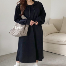 브이와이 VY 여자 허리시보리 순면 후디 쭈리 FW 롱원피스