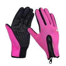 winter keep 따뜻한 장갑 full finger unisex touchscreen Thermal for outdoor sports 캠핑 하이킹 사이클링 자전거 스키 오토바이, S, 핫 핑크