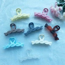 디스코 무광 컬러 11CM 꼬임 집게핀 디스코핀 헤어 액세서리 무광매트핀